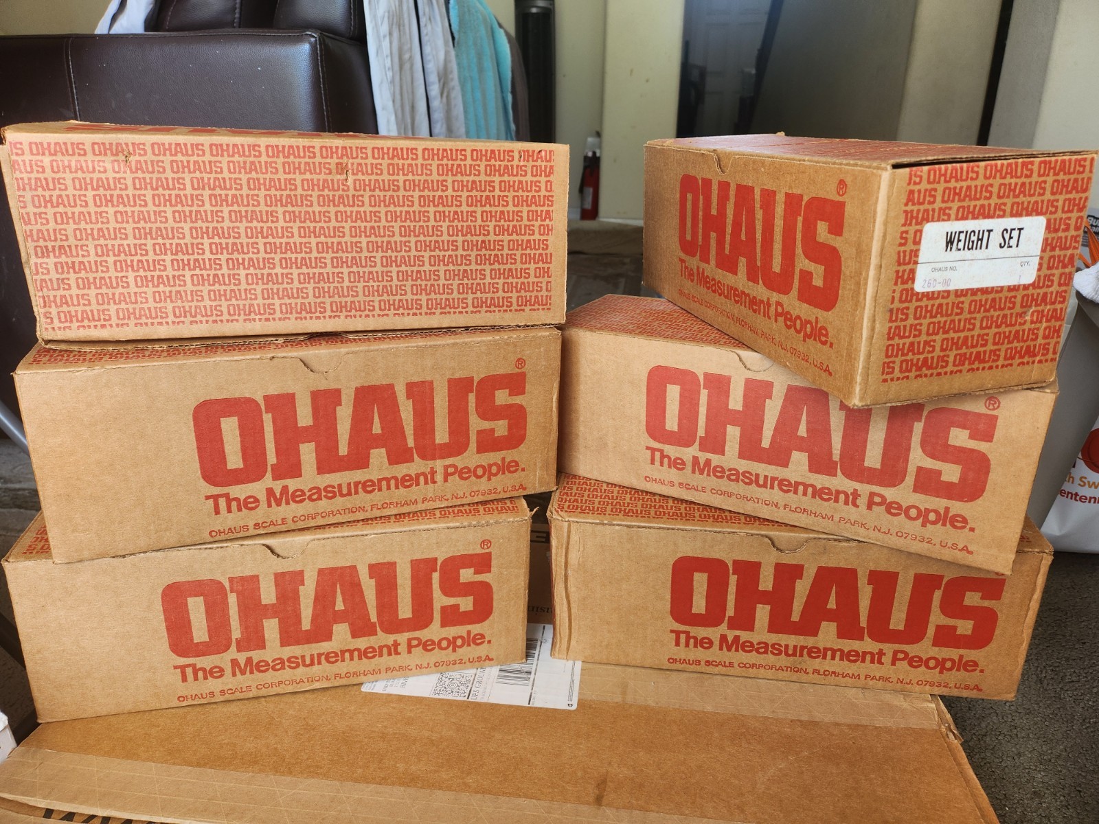 Lot of 6 OHAUS Troy Ounce Weight Set Weighing Precious Metals Brass Calibration