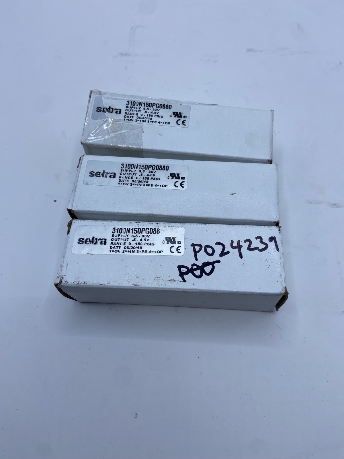 SETRA 3100 Series 3100N100PG088 Transducer Supply 8-30VDC 0.5-4.5v 0-100 PSI