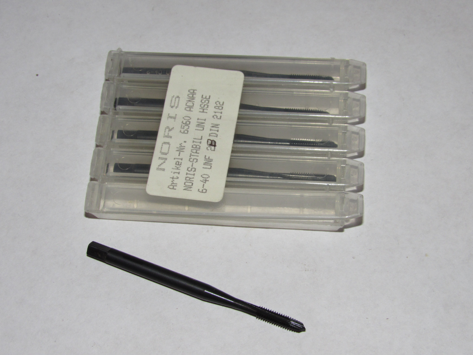 REIME-NORIS #6-40 NF-2B HSSE 3-Flutes Oxide Coat Plug Spiral Point Tap Germany