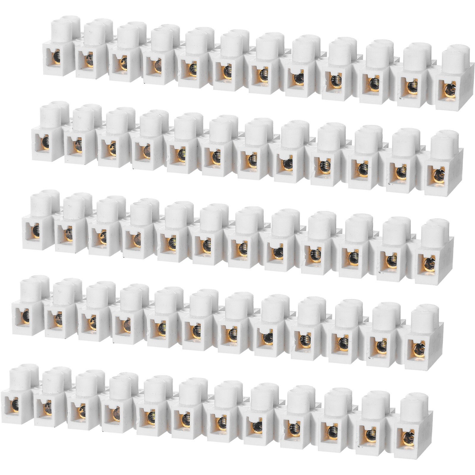 10PCS 12 Position Dual Row Terminal Strip Screw Terminal Barrier Block