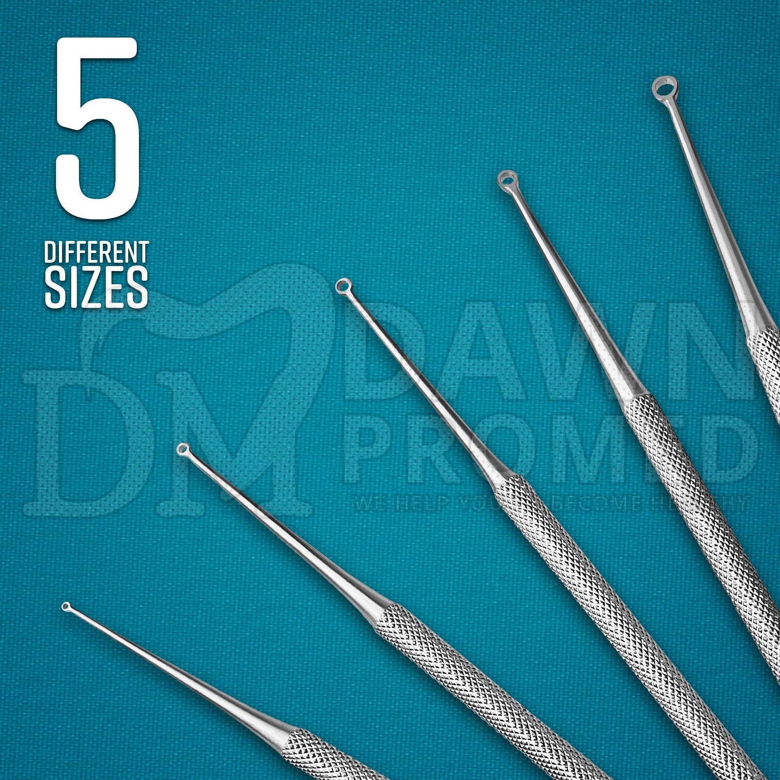 Buck Ear Curettes 6.5″ Sharp & Blunt Straight & Curved ENT Surgical Instruments