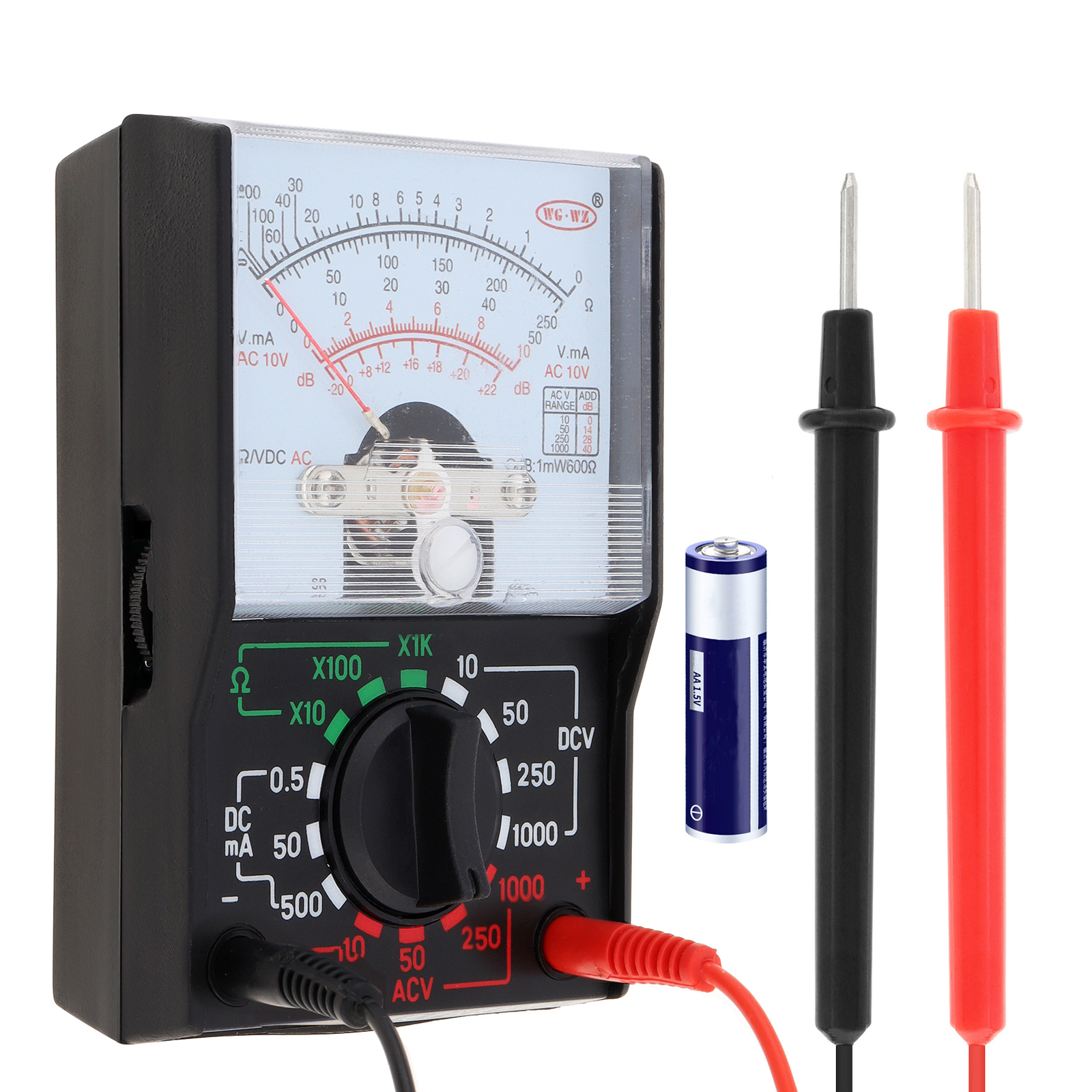 Analog Multimeter AC/DC Voltmeter Ammeter Ohmmeter Tester Meter OHM Volt US