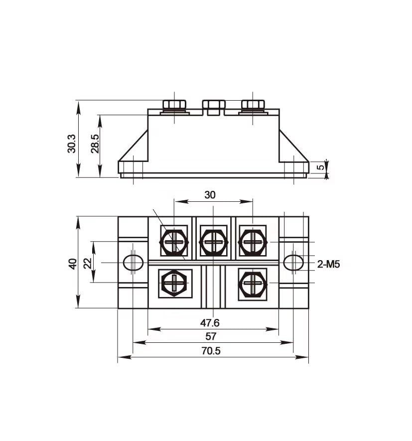 Bridge Rectifier MDS100A 100A 1600V Full Wave Diode Module 3 Phase