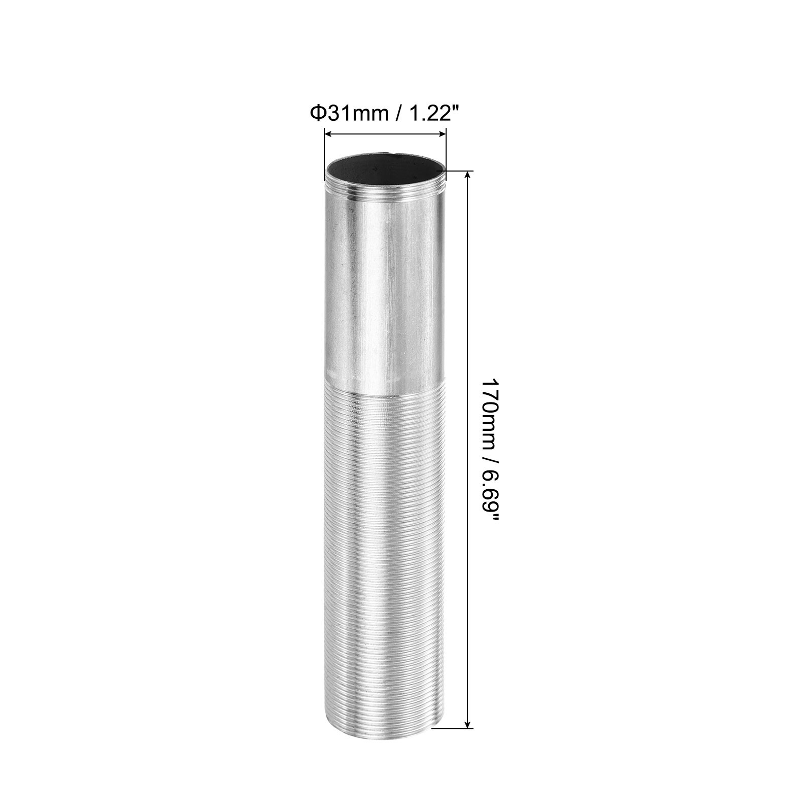 6.69 Inch x 1.22 Inch Faucet Mount Extension Shank Silver]