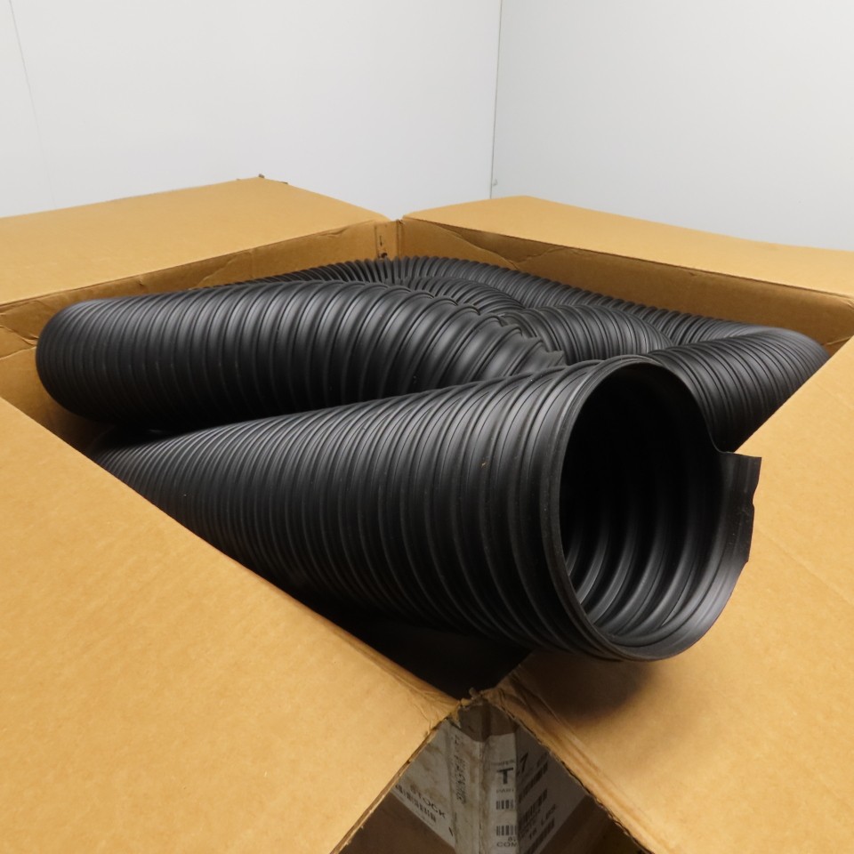 Flexaust 8731040000 T-7 4″ Medium Weight Black Thermoplastic Rubber Hose 25′