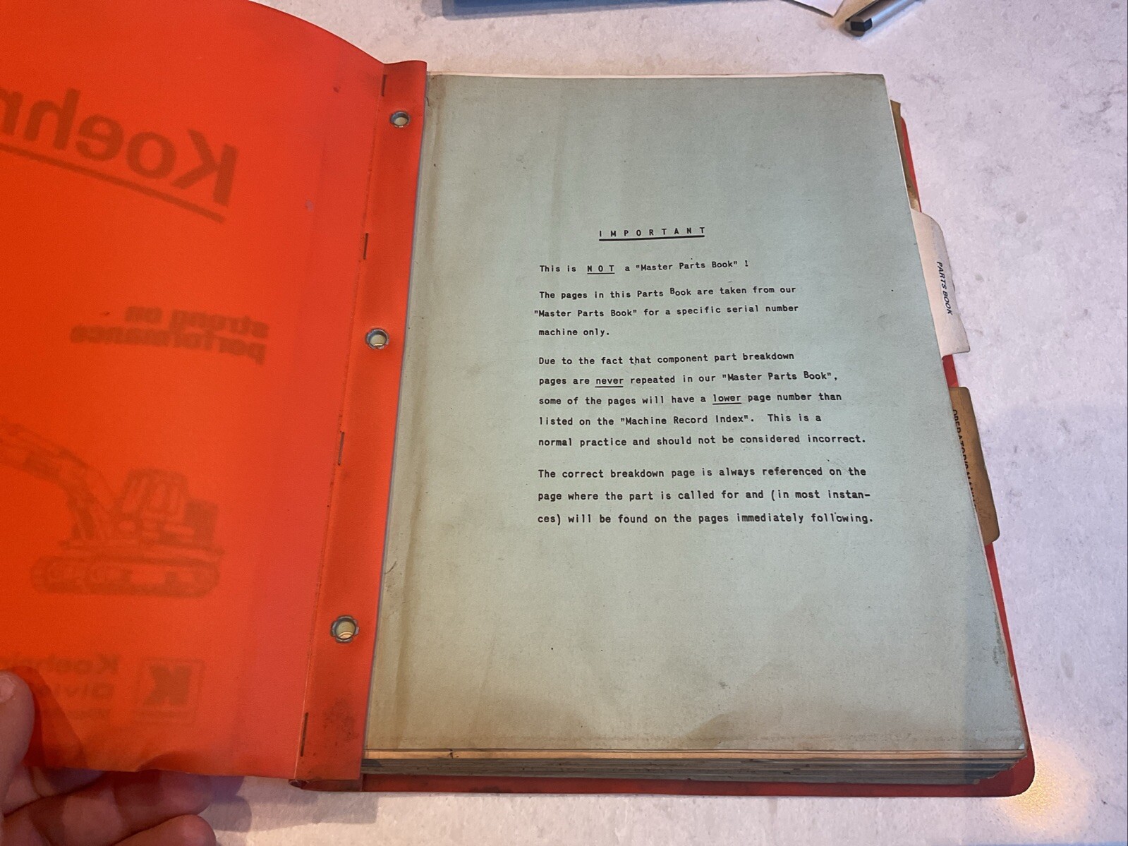Koehring 440 Spanner Lattice Boom Crane Parts Catalog Owner Operator Manual
