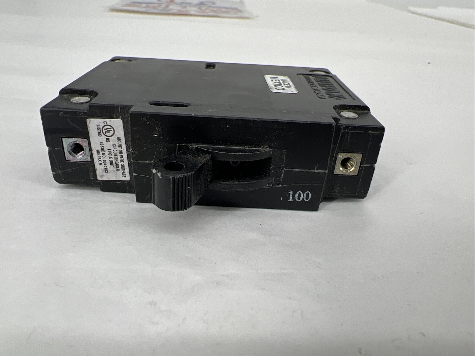 AIRPAX LELK1-1REC4-30326-100, 100 Amp Bullet Style Circuit Breaker, Black Handle