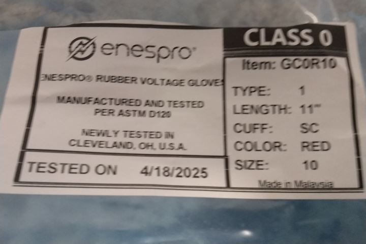 National Safety Apparel KITGC0R10-NR Size 10 11 In Glove L Electrical Glove Kit