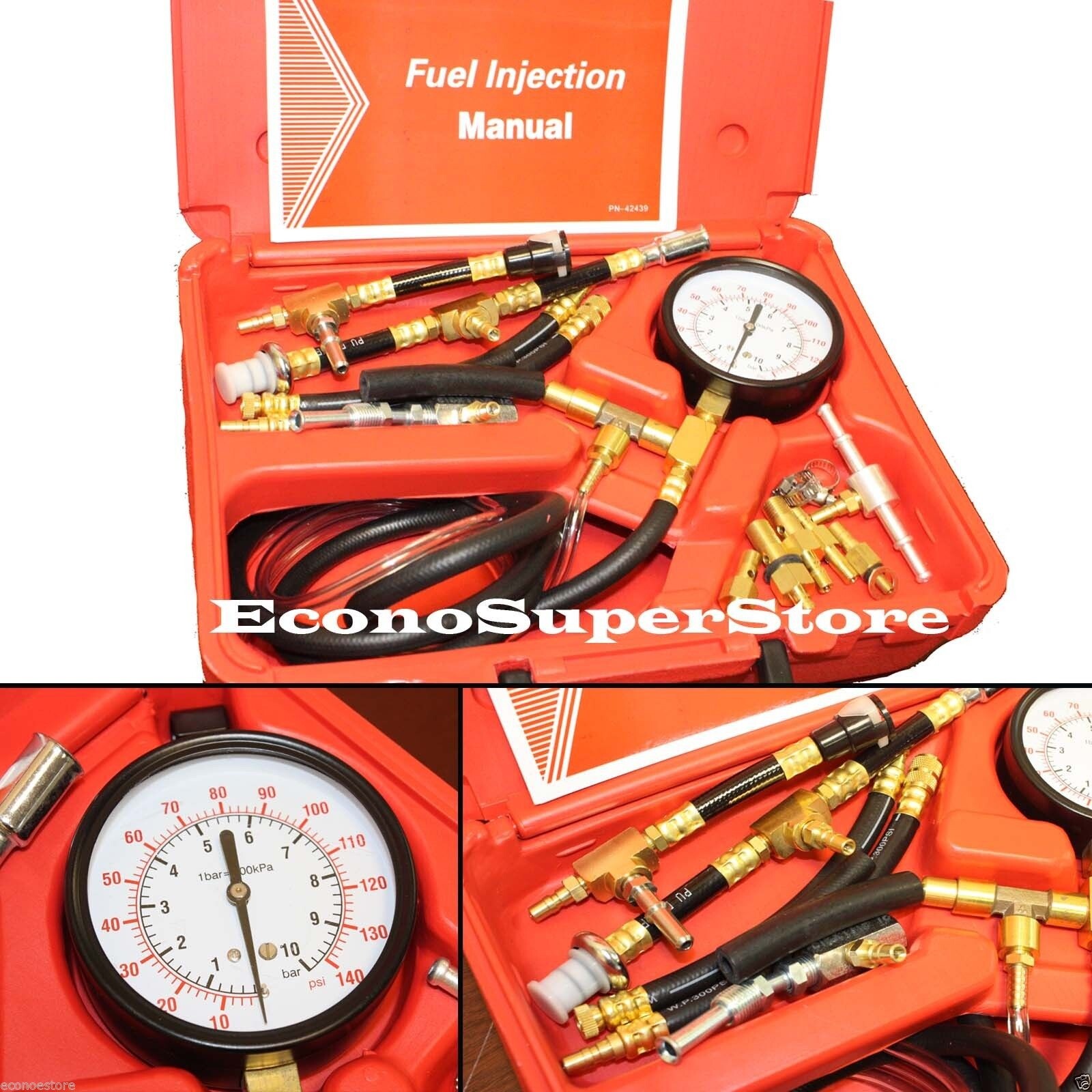 Fuel Injection System Pressure Tester Dianogstic Kit 4 GM FORD CHRYSLER Import
