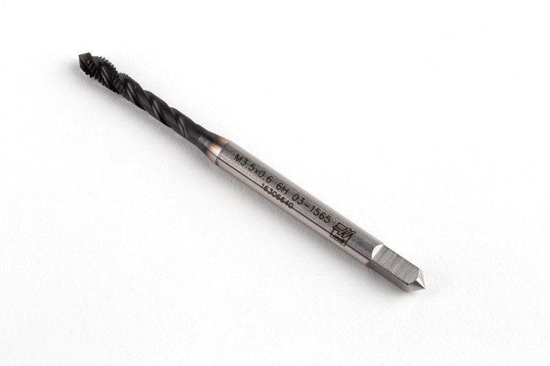 Haas M3.5×0.6 M HSS-E Spiral Flute Tap, 4mm Shank x 7mm Thread Length, 2.5XD