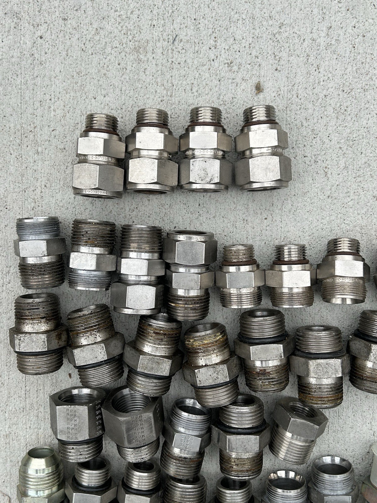 Lot Of 32 Pieces Mixed Style SSP Stainless Steel Fittings Comes As Shown