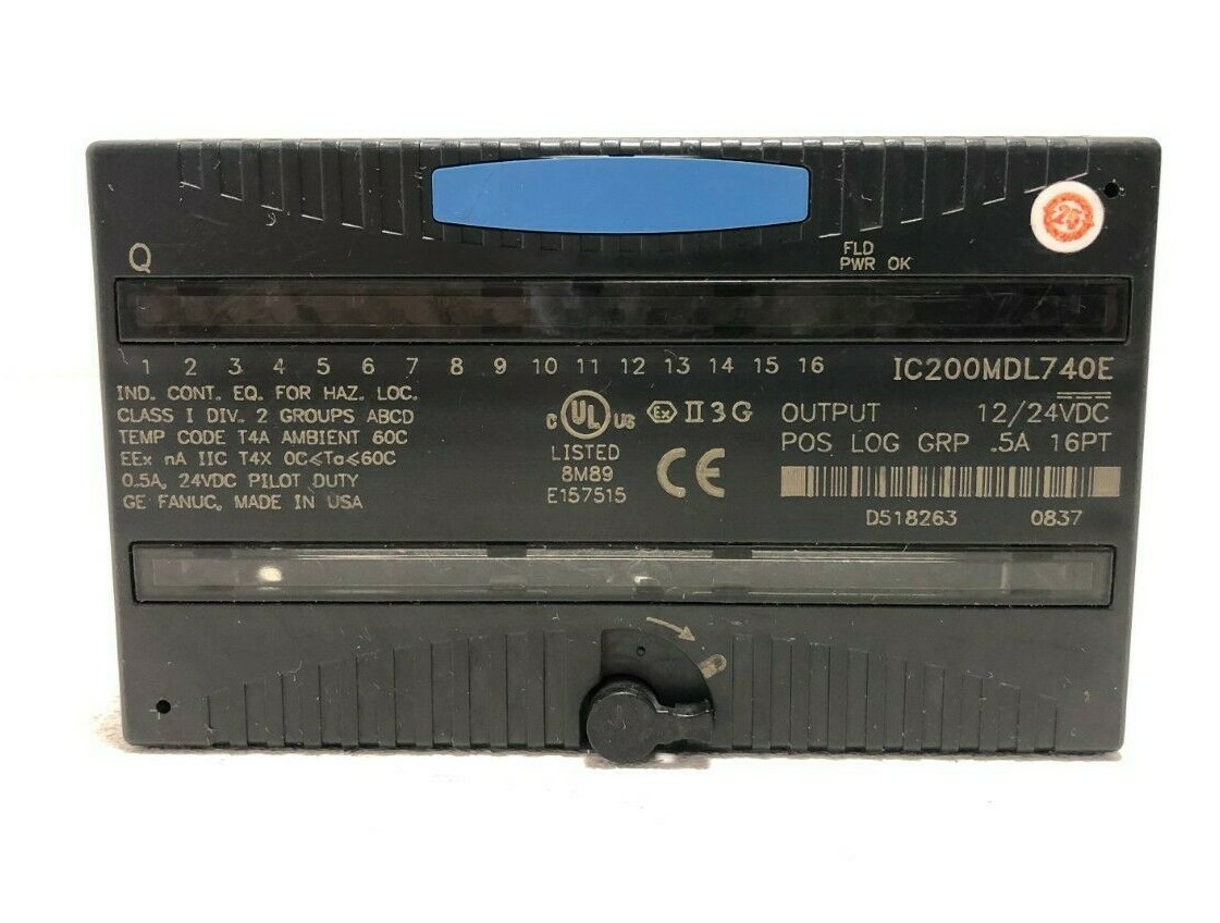 GE-FANUC IC200MDL740E , VersaMax 12/24VDC 0.5Amp Positive Logic Output Module