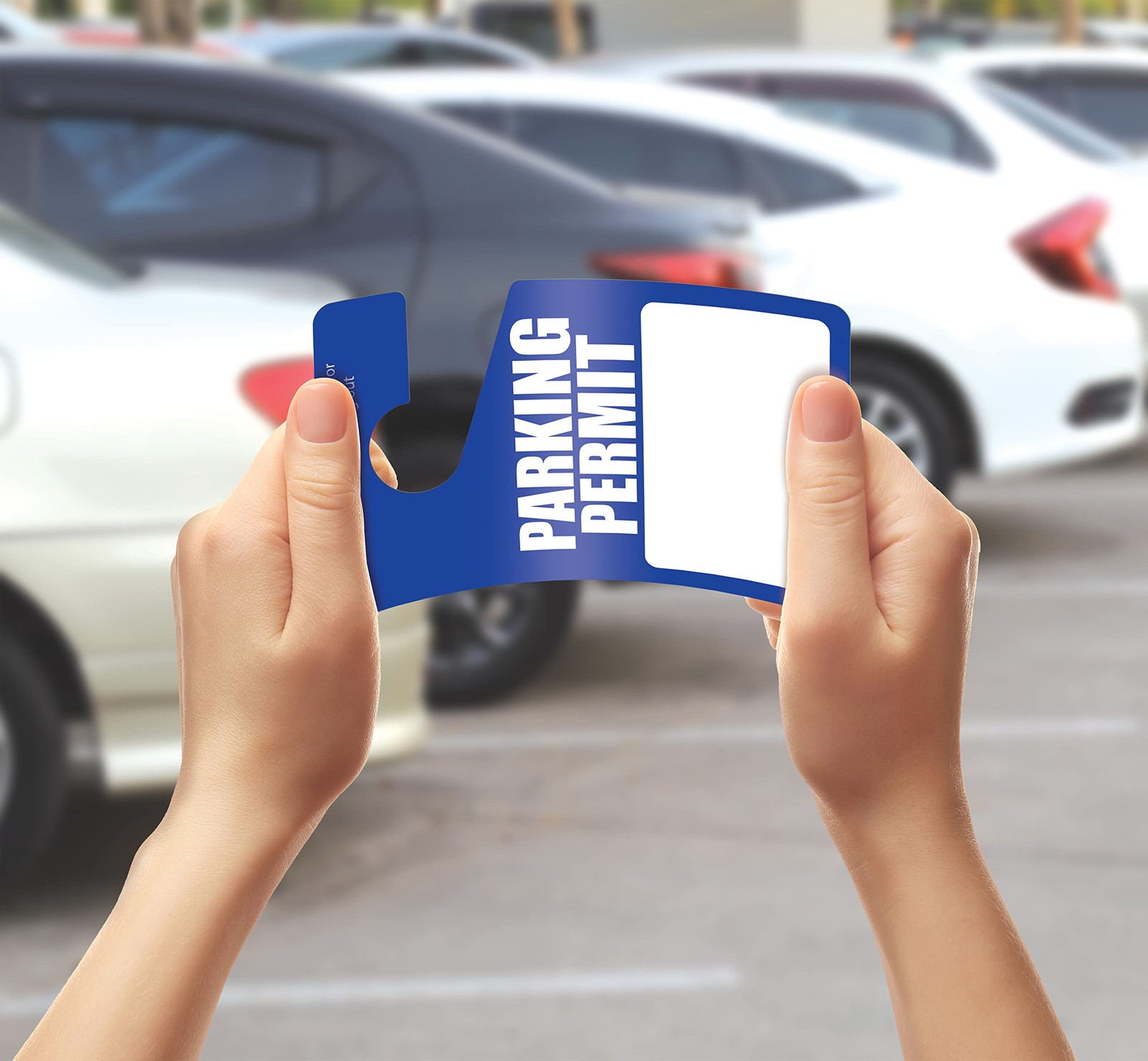 Parking Permit Hang Tags, 50 Pack, Poly Plastic Placards, Temporary Parking Pass