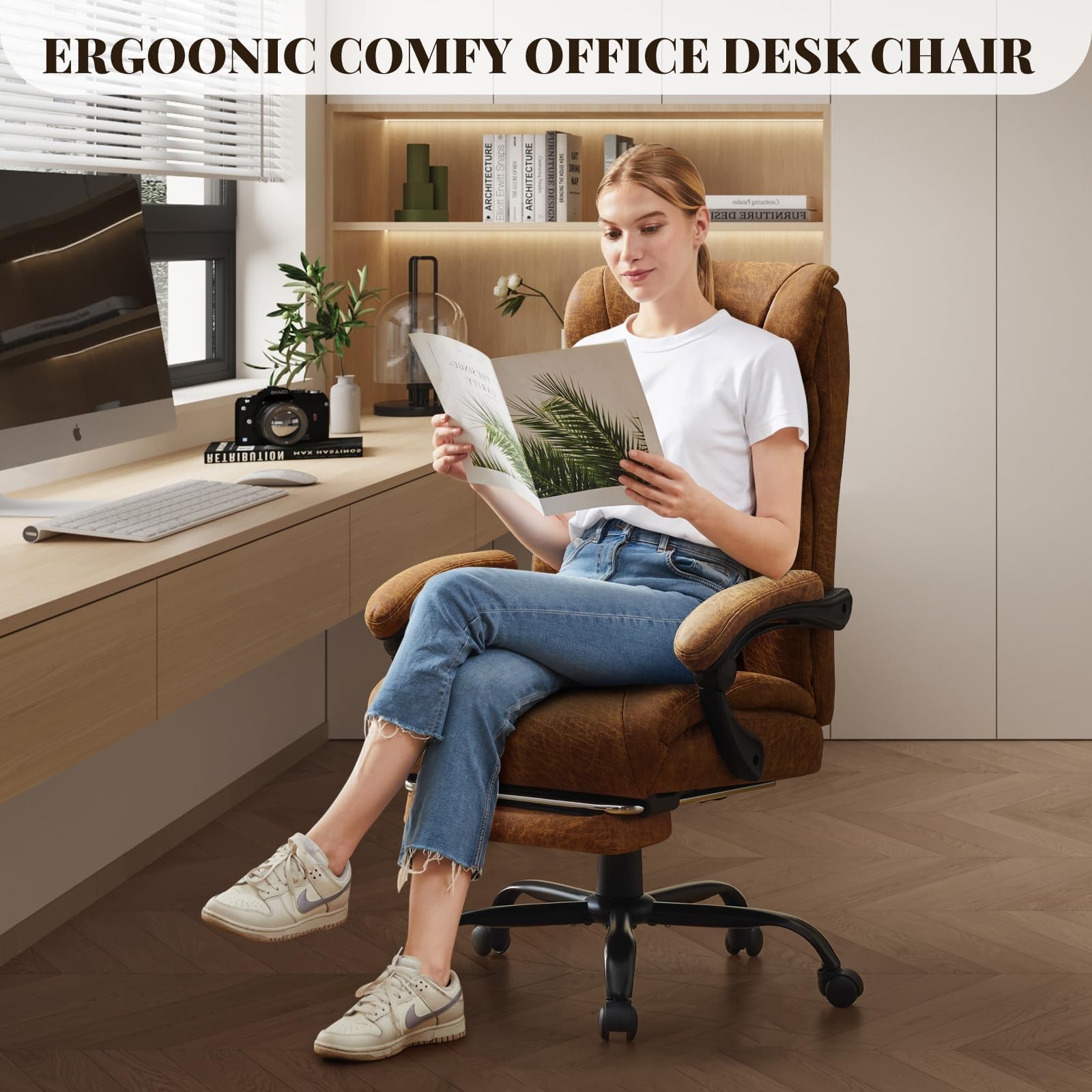 Office Chair, Big and Tall Office Chairs 500LBS Ergonomic Gaming Chair &Footrest