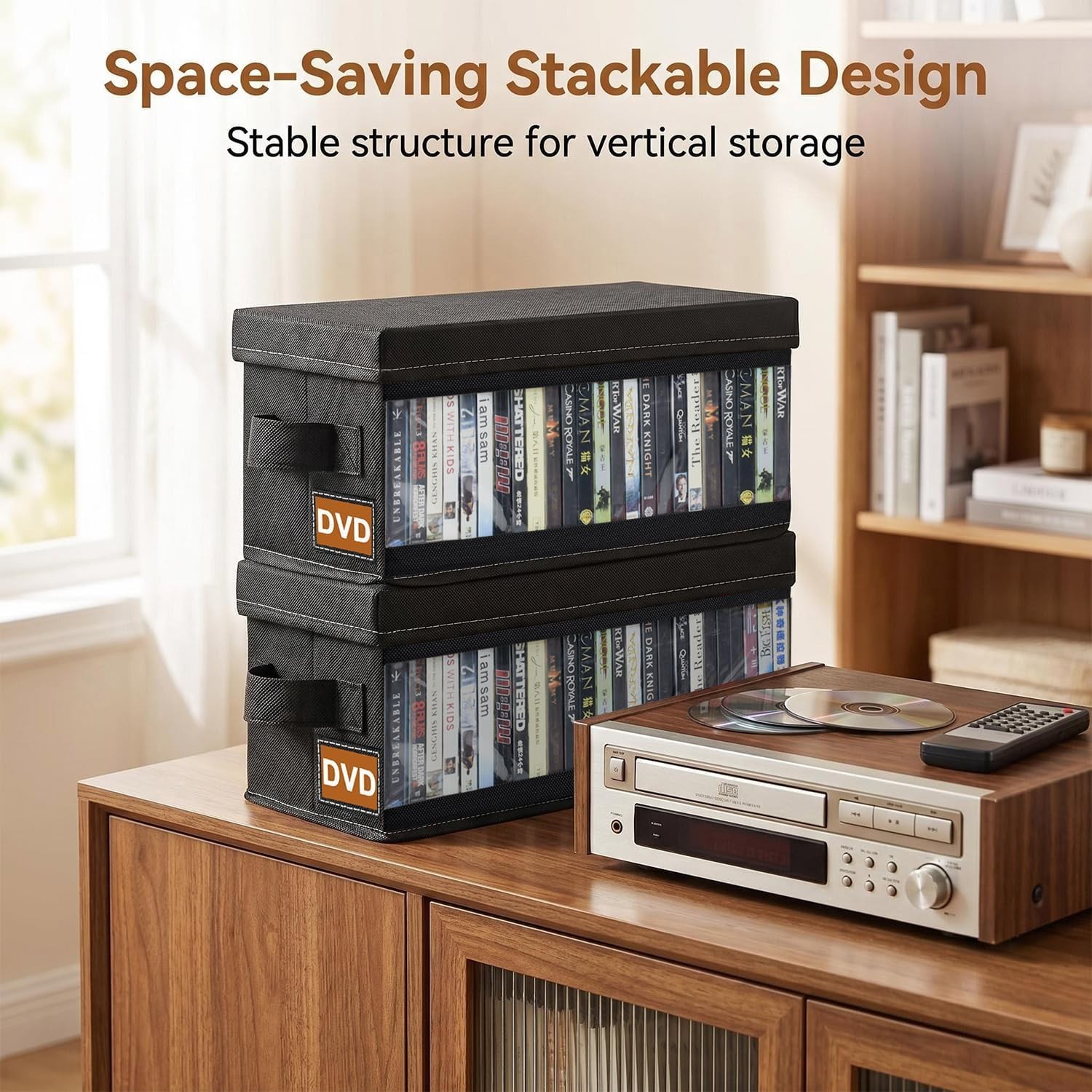 Storage Boxes with Clear Window – 2 Pack Case Holder Organize – 16.14″ x 6.14…