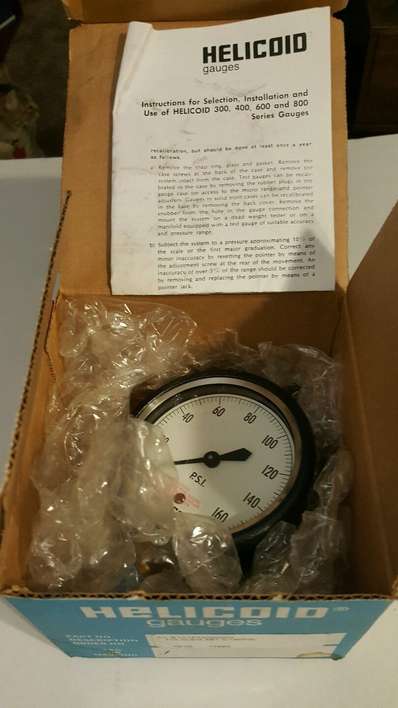 Helicoid E1C1F3A000000 3 1/2 Gauge 0/160 PSI *FREE SHIPPING*