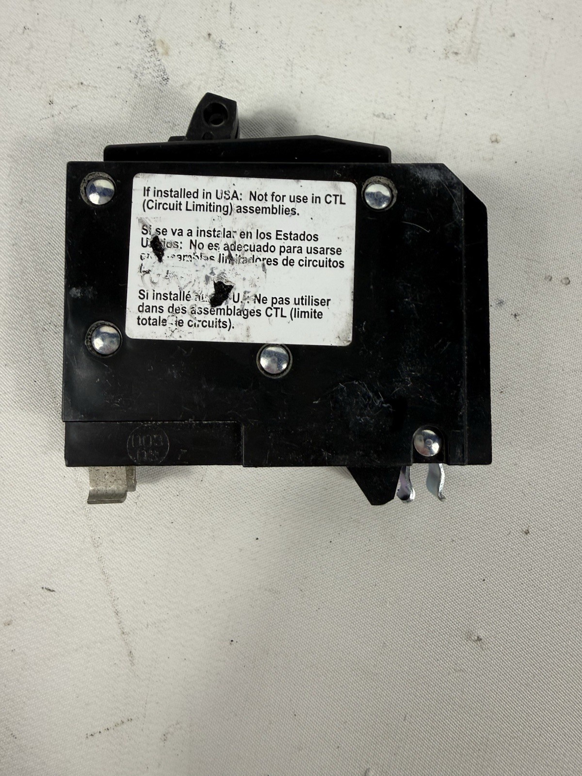 NEW Square D QOT1515NC, TWIN, Tandem, Dual 15 Amp Circuit Breaker QO 15A NO HOOK
