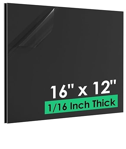 ABS Plastic Sheet 1/16 Inch Thick – 16″ X 12″, 2 Pack Black Plastic Sheet Rigid