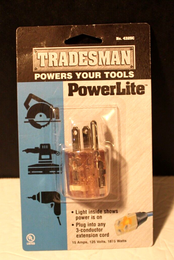 Tradesman Single Outlet Plug Adapter, No 4325C