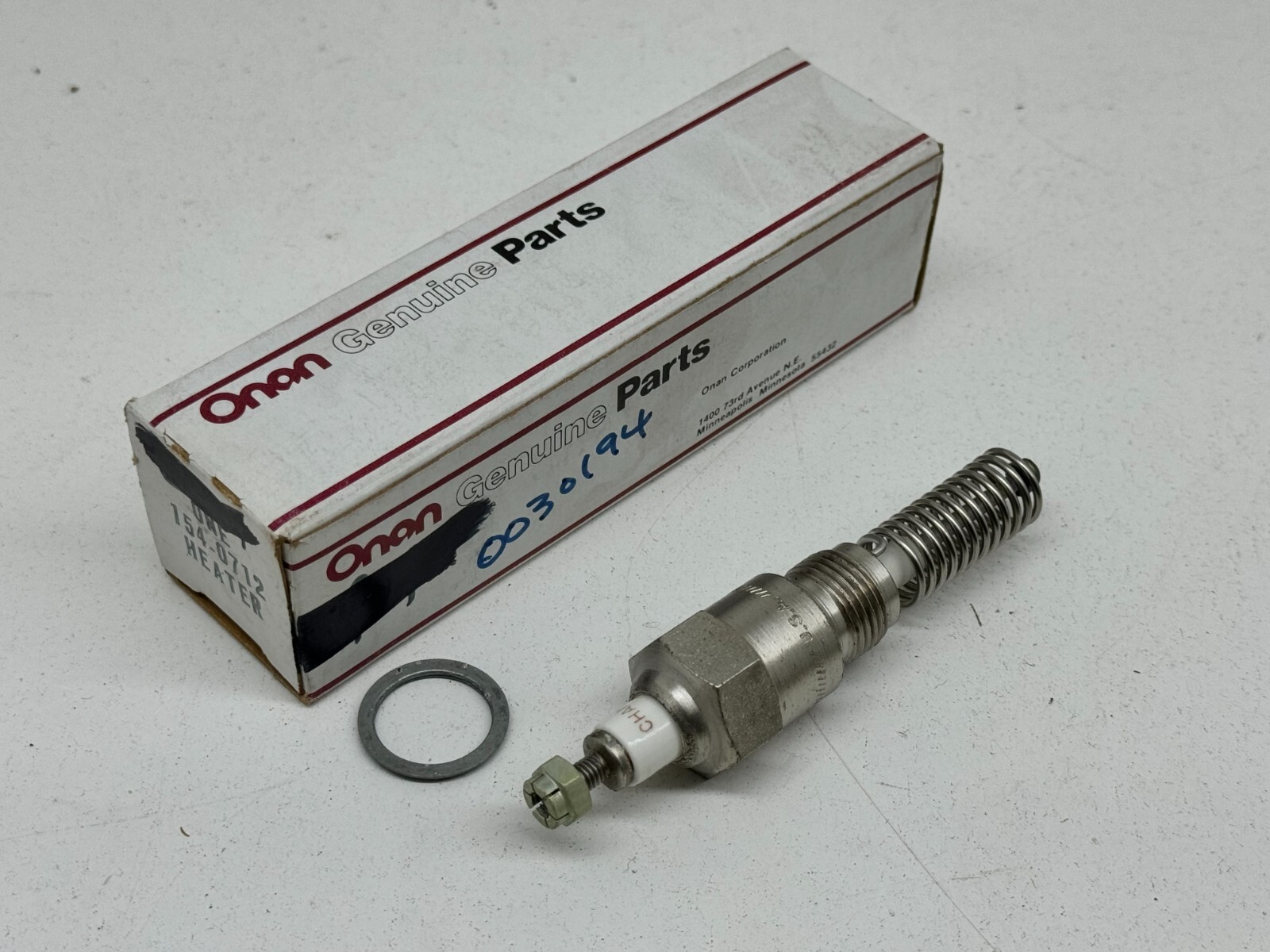 Original OEM Onan Part 154-0712 Manifold Heater Glow Plug (Champion CH3)