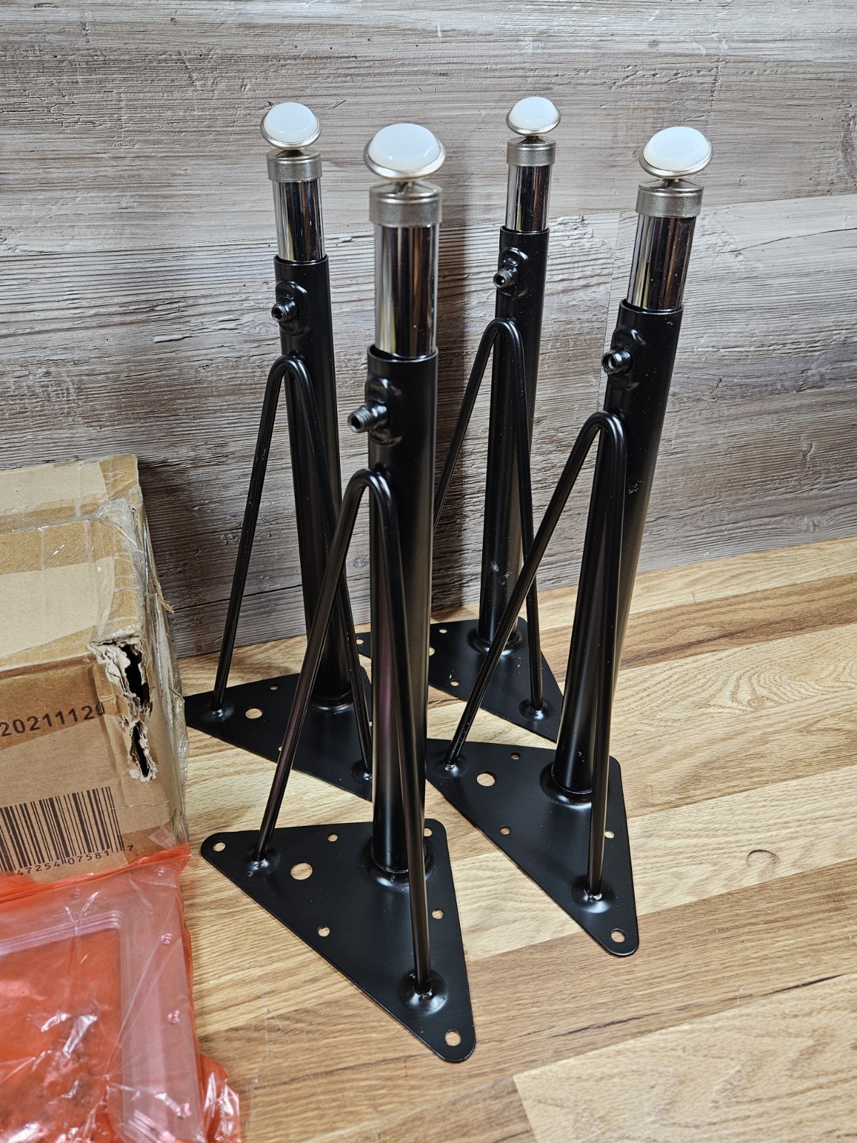 Black Tapered Metal Table Legs XU-LEG-SHORT-GG