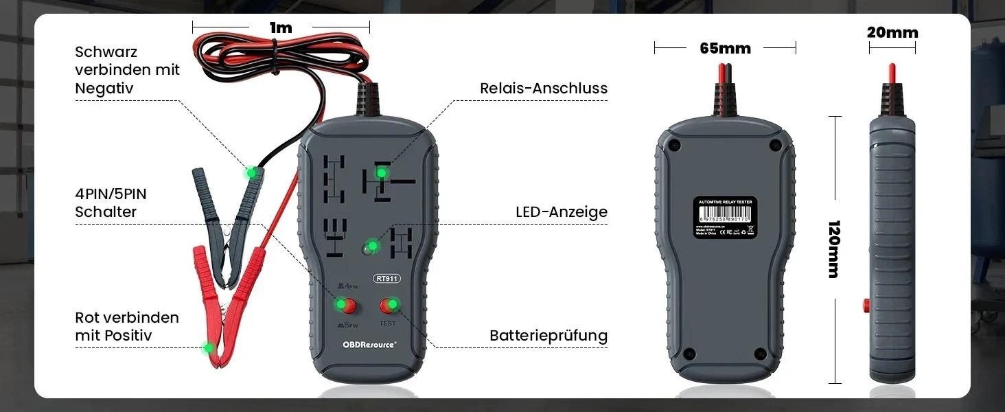 New 12V/24V Automotive Relay Tester 4PIN 5PIN Super Relay Tester Diagnostic Tool