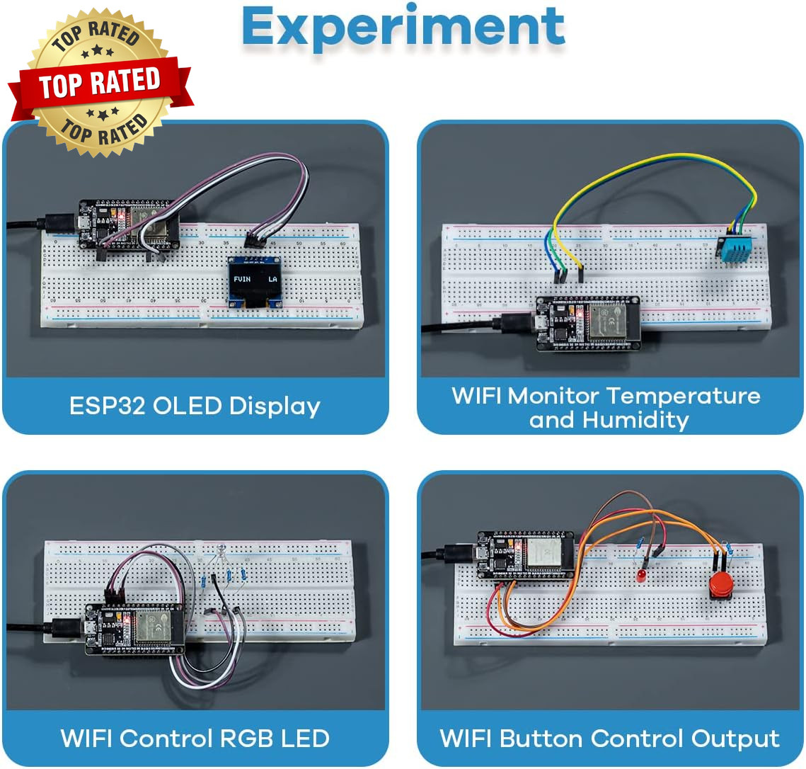 Basic Starter Kit for ESP32 ESP-32S Wifi I OT Development Board with Tutorial Co