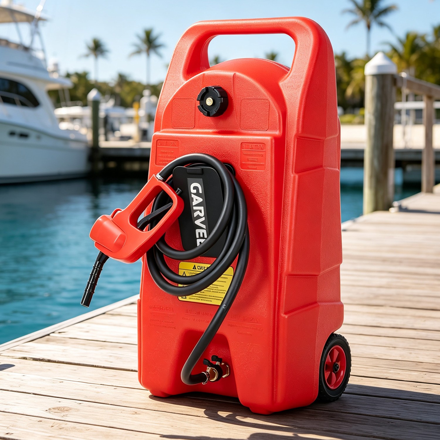 15 Gal Gas Caddy Portable Fuel Tank & Fuel Tran w/ LE Fluid Transfer Manual Pump