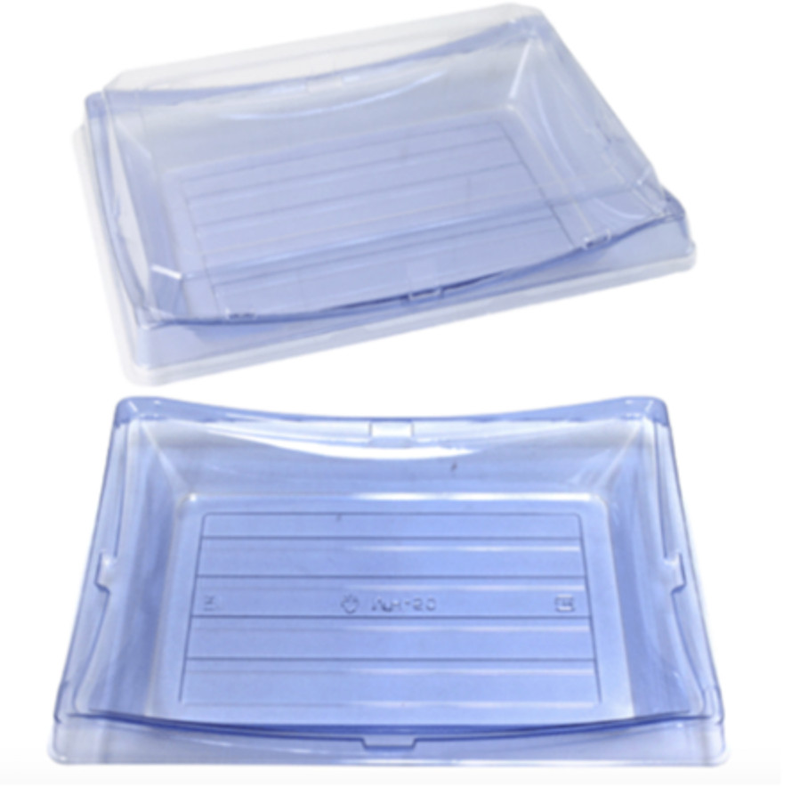 Blue PET Togo Sushi Tray w/ Lid Square Food Container (7.09″x7.09″) 50 Sets