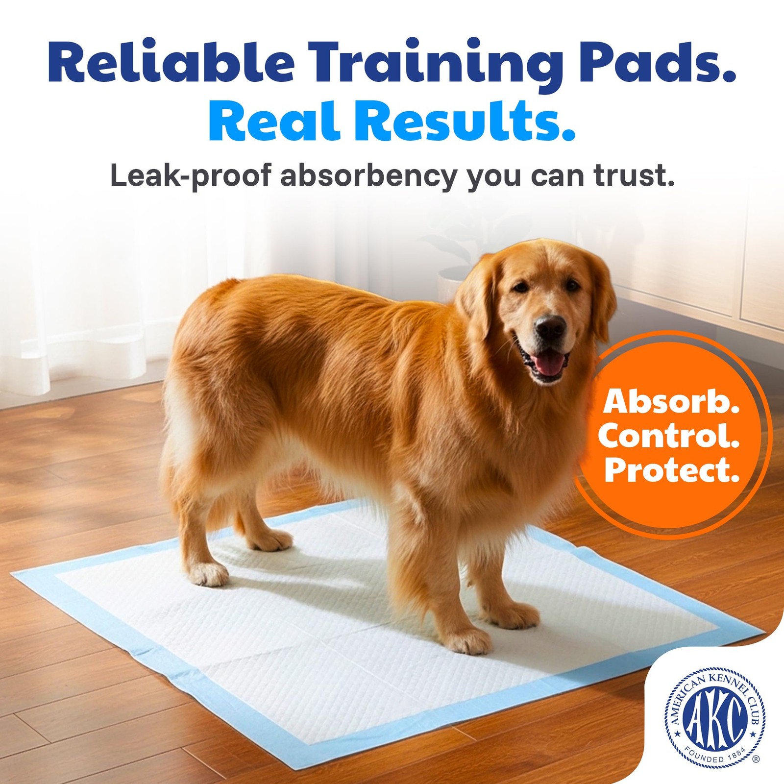 American Kennel Club XL Scented Puppy Training Pads 28×30 50 Count Absorbent