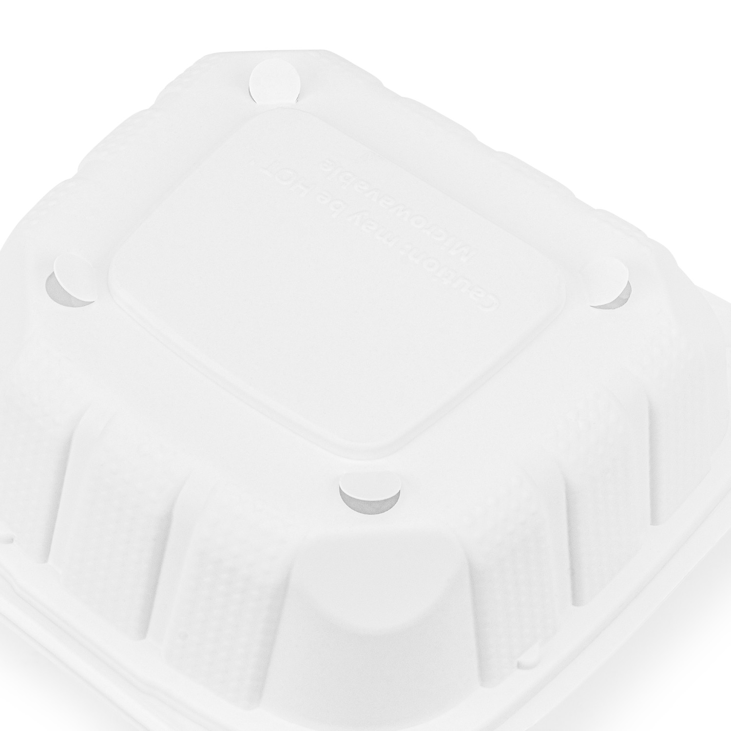 Karat Earth 6″x6″ Mineral Filled PP Hinged Container(1 compartment)/eco-friendly