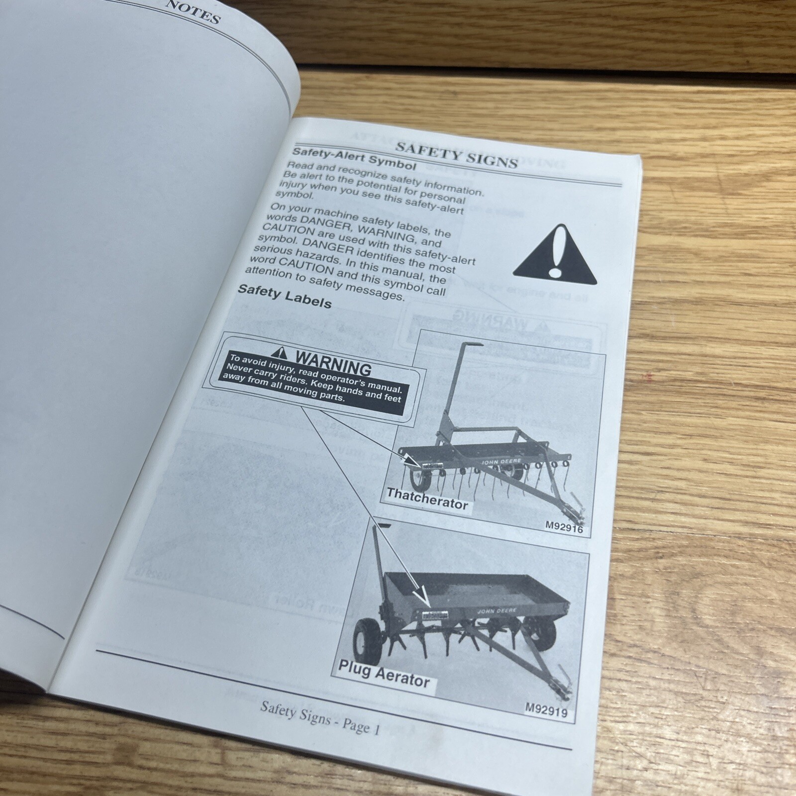 John Deere tow behind lawn care tools Operators Manual OMM134193