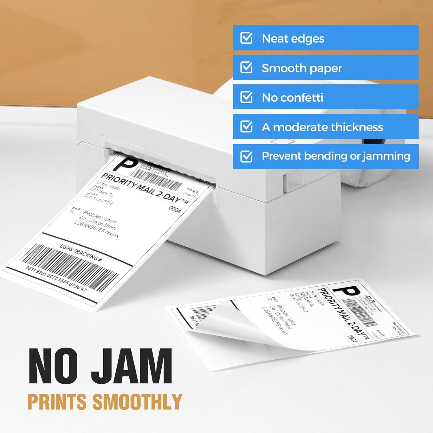 4″x6″ Direct Thermal Shipping Labels 500/450/250 Roll For Zebra Eltron Printers