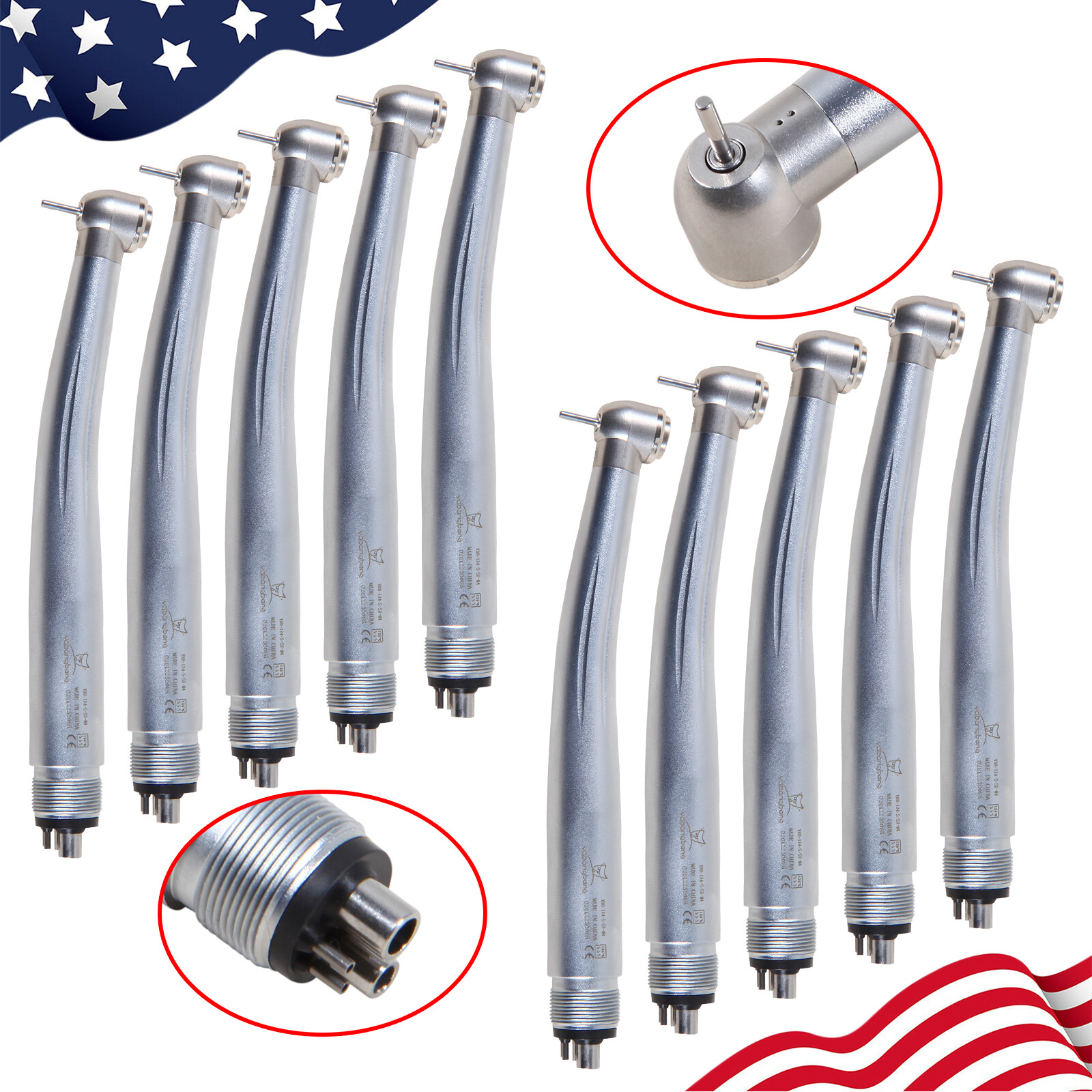 1-10 NSK Pana Max Style Dental High Speed Turbine Handpiece Push 4 Hole YBA4