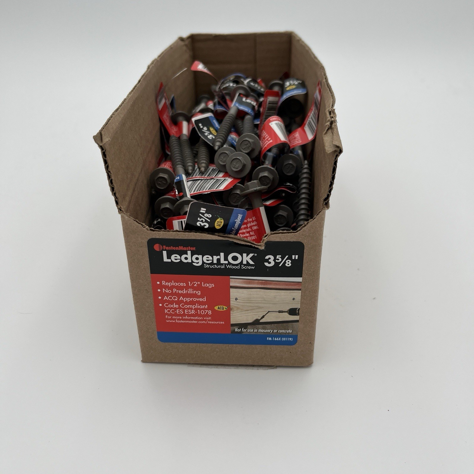 NEW!! 150 Pack LedgerLOK Structural Ledger 3-5/8 inch Wood Screws – FML358-INDY