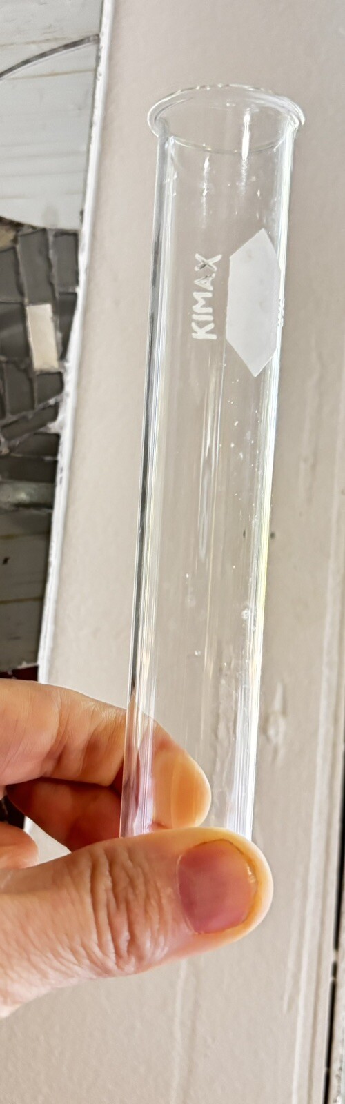 VTG KIMAX KIMBLE Glass 75mL Reuseable Plain Test Tube 25mm OD x 200mm Length B