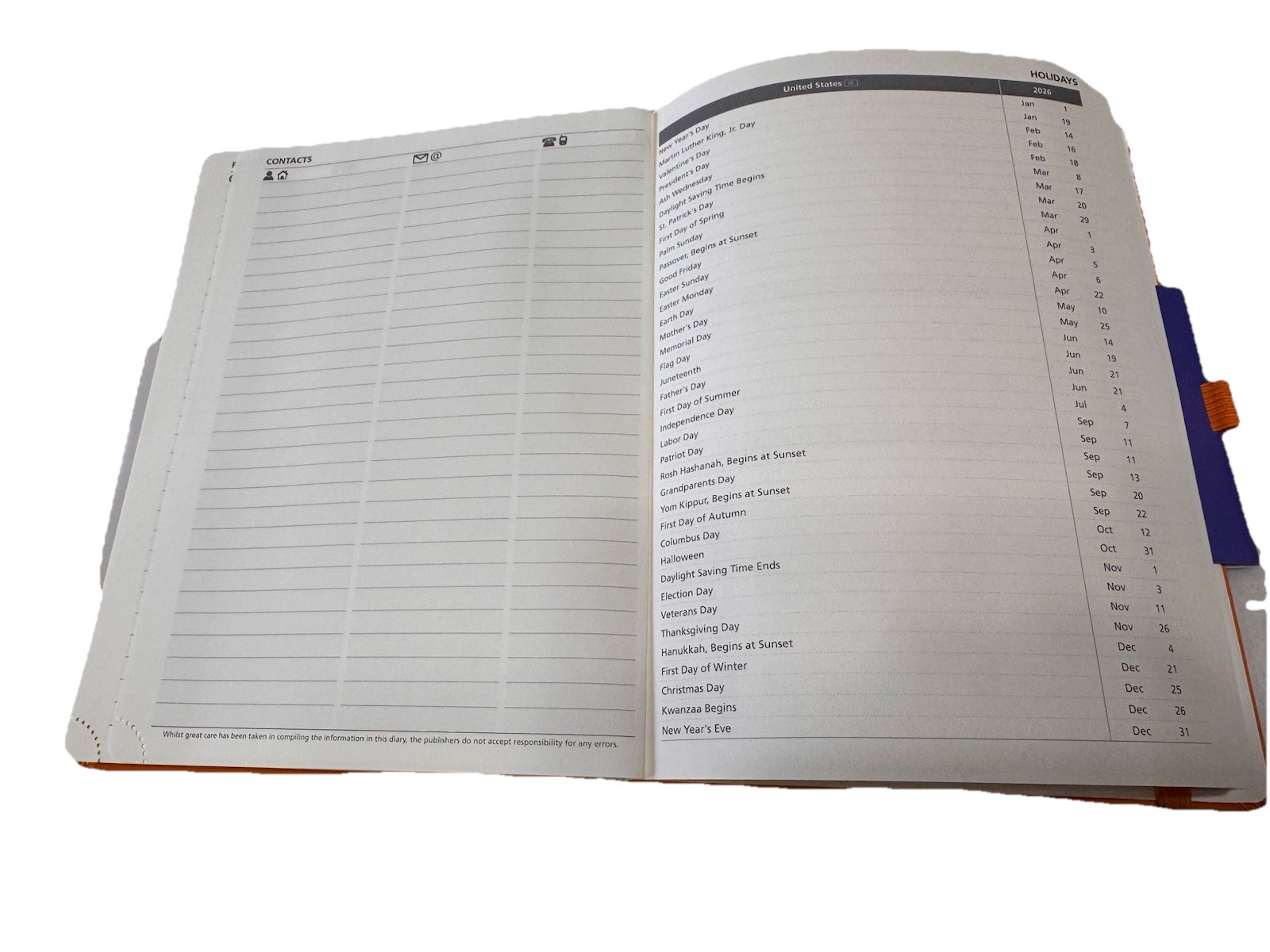 Poprun Vertical Weekly Planner Agenda 6.5×8.75 Orange Organizer