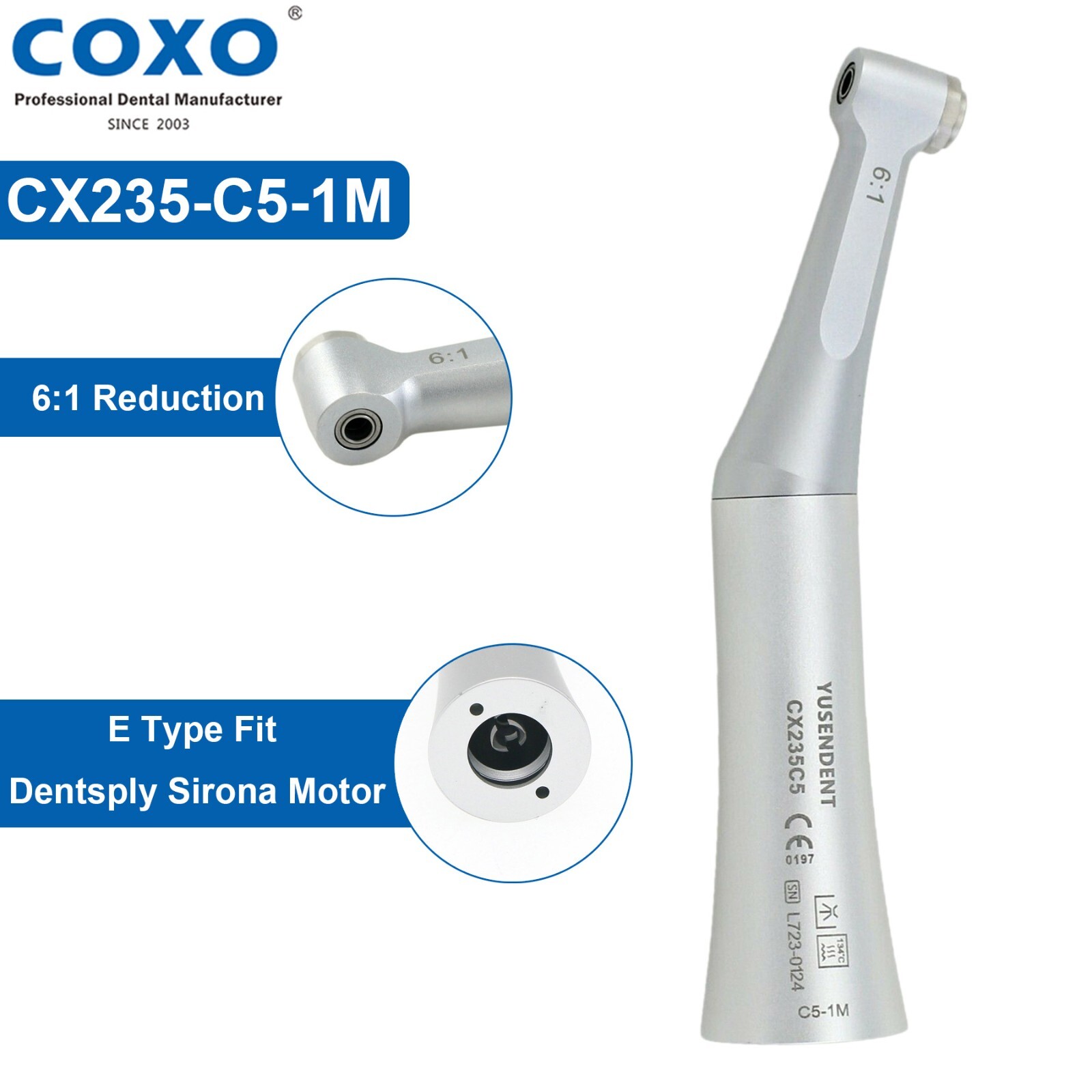 COXO Dental CX235 LED/Fiber/Surgical/Contra Angle Low Speed Handpiece NSK/KaVo