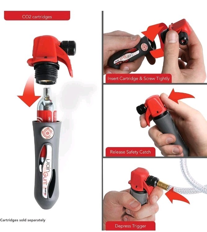 DiversiTech DrainGun CO2 Powered Condensate Drain Cleaning Gun w/ Hose