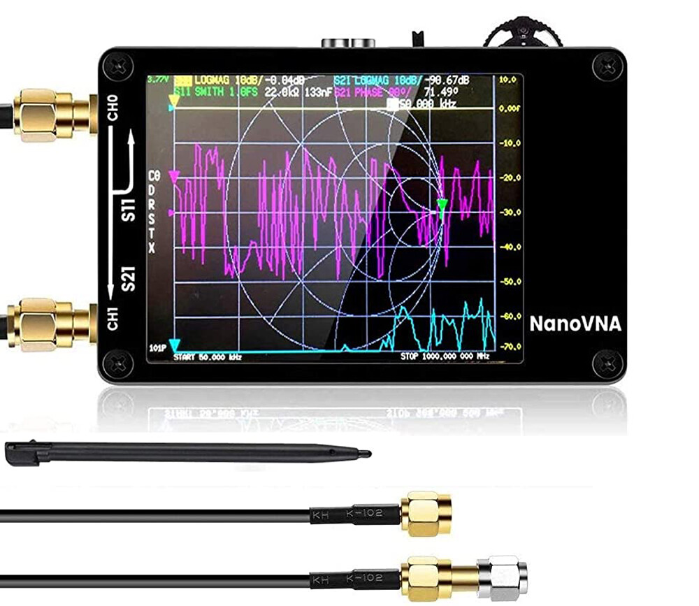 Nano VNA Vector Network Analyzer 50KHz-900MHz Antenna Analyzer 2.8″ Touch Screen