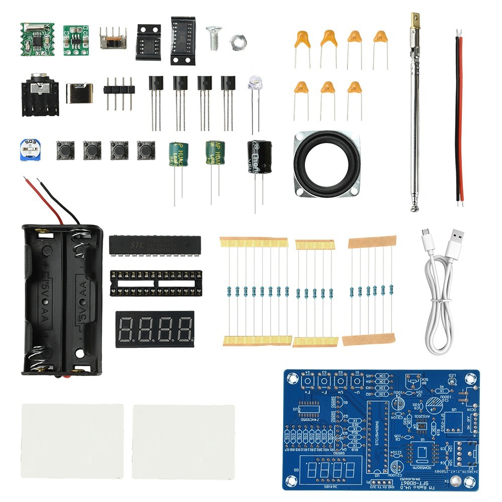 Digital FM Radio DIY Electronic Kits Soldering Practice Learning Kit 87.5-108MHz