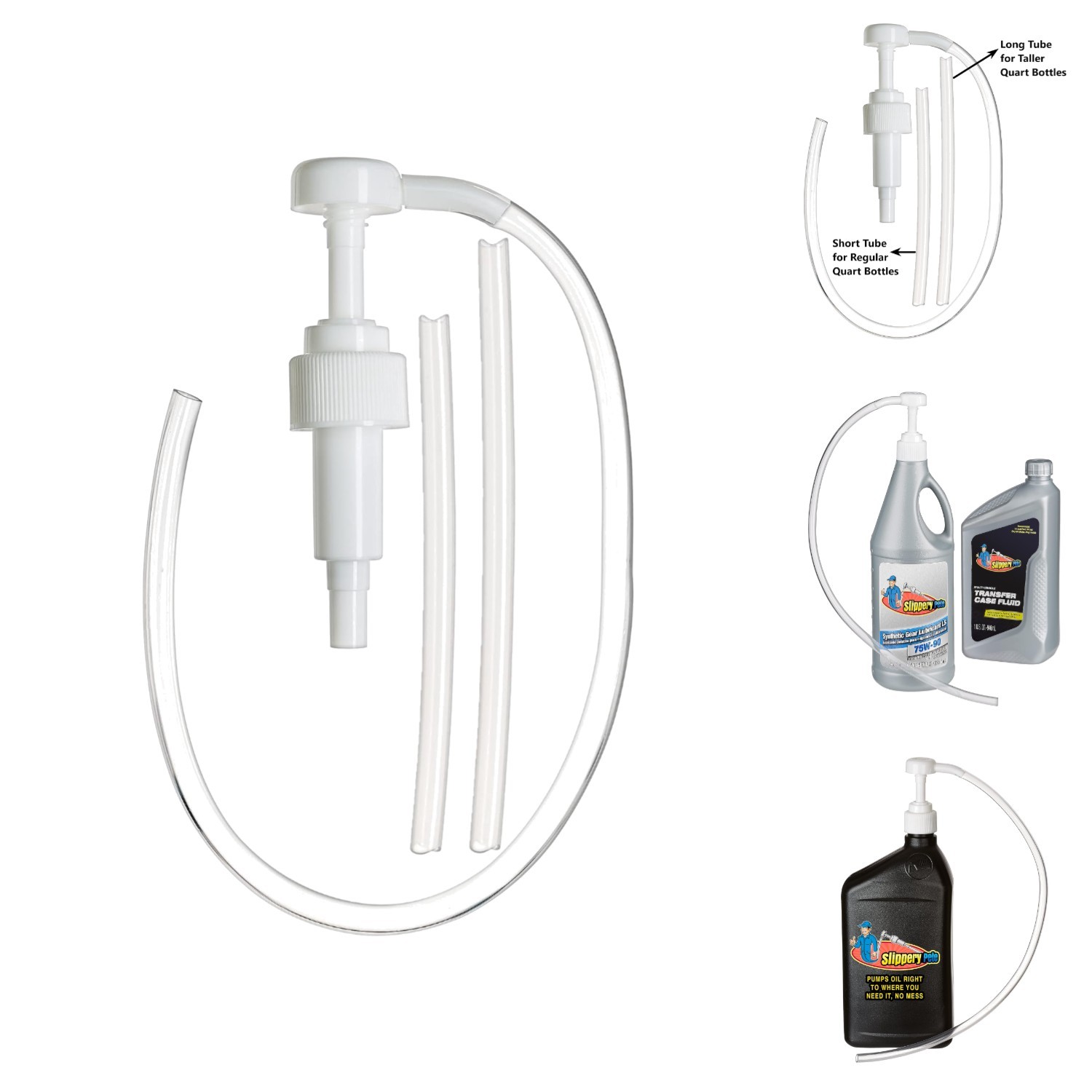 Fluid Transfer Hand Pump for Gear Oil Transmission & Differential Quart Bottles