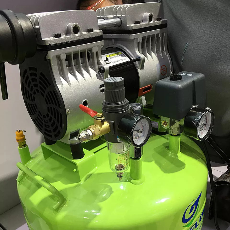 Dental Silent Oil Free Oilless Air Compressor 24L Tank 600w 118L/min GA-61 US