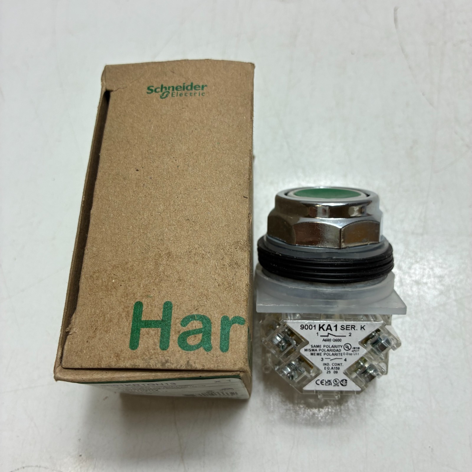 SQUARE D 9001KR1GH13 Non-Illuminated Push Button Green 30mm