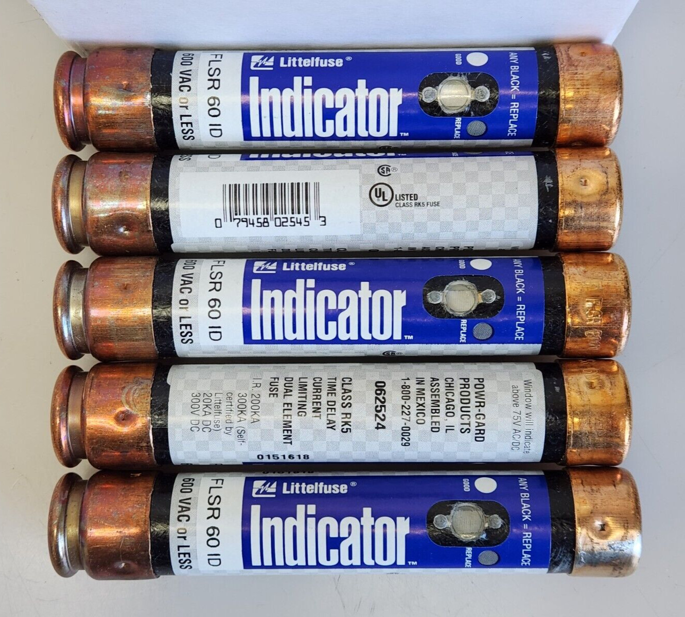 Lot of 10, Littelfuse FLSR 60 ID Class RK5 Time-Delay Fuse 60A 600VAC 300VDC NEW