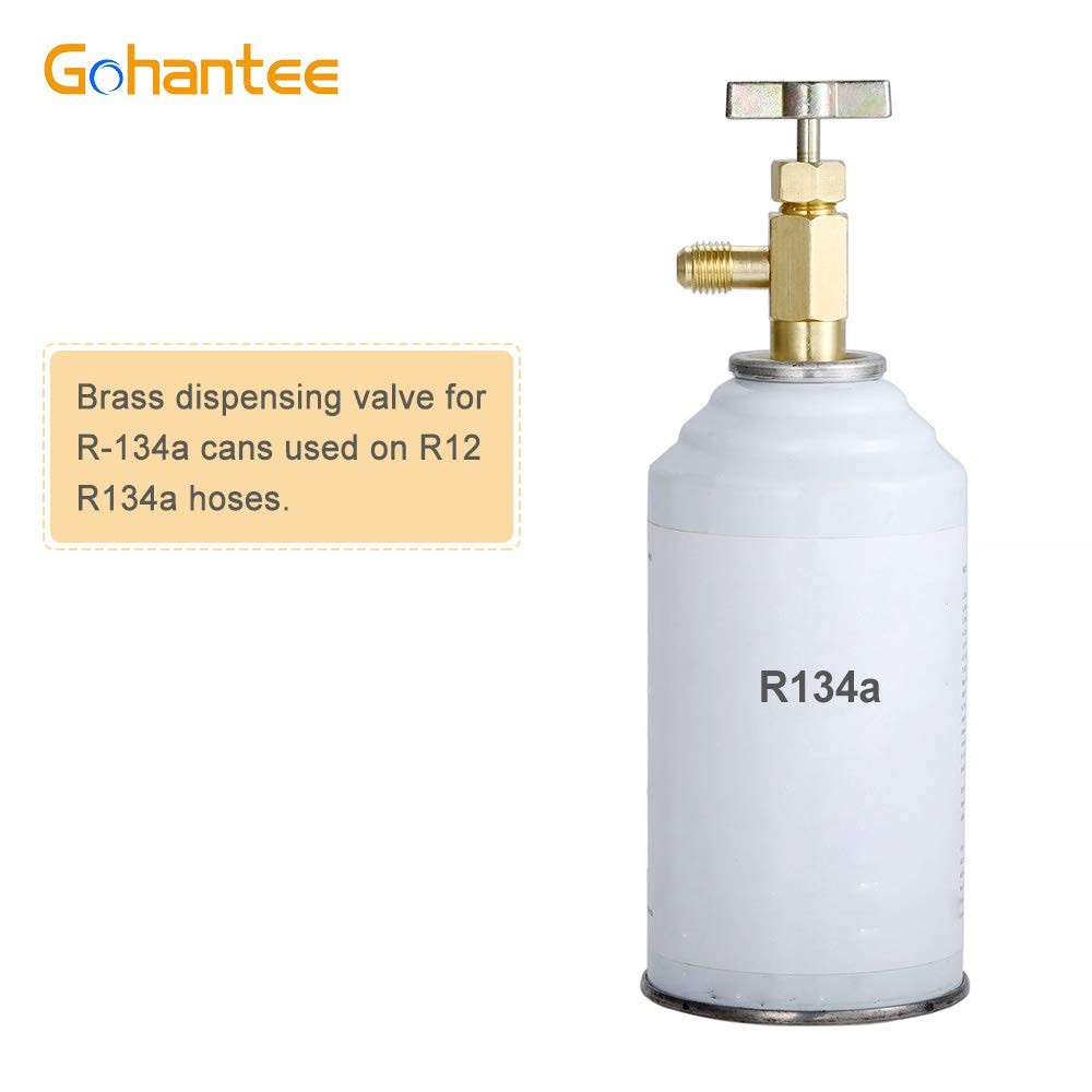 R134A Can Tap, Puncture R134a Refrigerant Dispenser with Tank Adapter for 1/4…