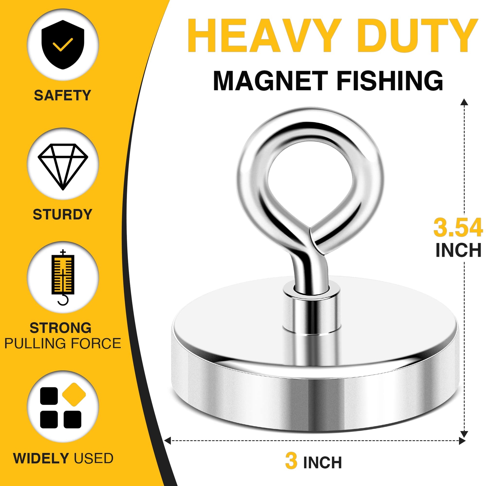 Super Strong Neodymium Fishing Magents700lbs317kg Pulling Force Rare Earth Mag