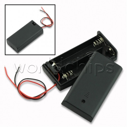 1-10Piece AA 2A Battery Holder Box Case With ON/OFF Switch Cover For 2AA Battery