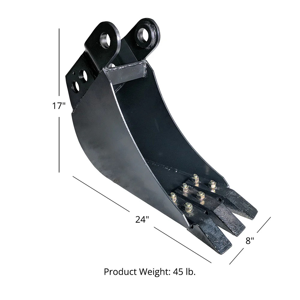 Titan Attachments 8″ Fronthoe Bucket Fits Mini Skid Steer Fronthoe Backhoe
