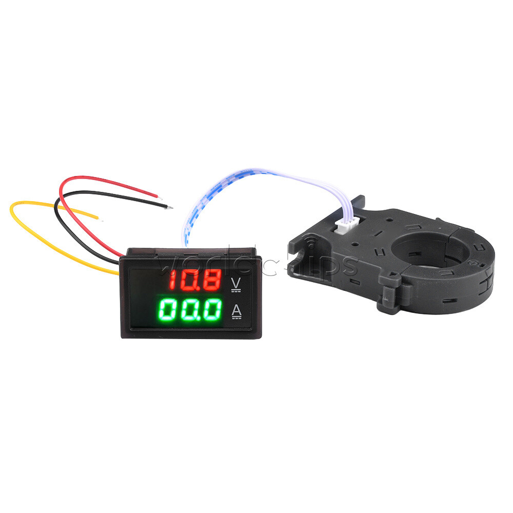 Hall Ammeter Voltmeter DC0-300V 0-400A Isolated Digital Current Voltage Meter